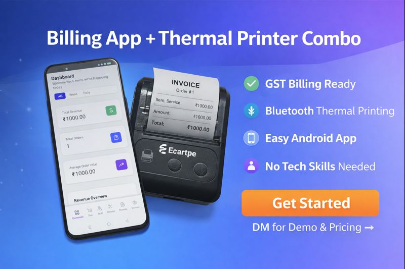 Salon billing software android app dashboard
